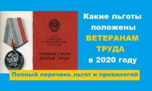 Монетизация каких льгот положена ветерану труда в москве в 2020 году