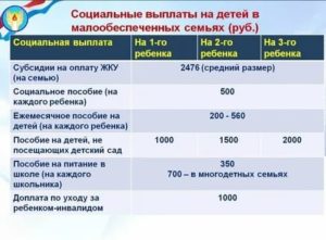 Размер ежемесячного детского пособия до 18 лет в 2020 году