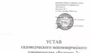 Союз Садоводов Устав Снт В Новой Редакции 2020 Года Образец Заполнения
