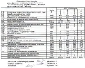 Статья Расходов 225 Расшифровка