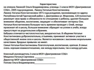 Психологическая характеристика на семью соп