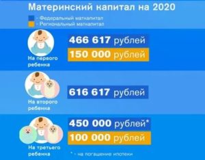 Мат капитал в 2020 году за третьего ребенка