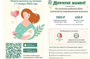На какую сумму выдают питание беременным 2020 в московской области