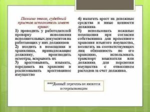 Что имеют право описывать судебные приставы у должника