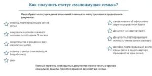 Какие документы нужны для оформления статуса малоимущей семьи в москве