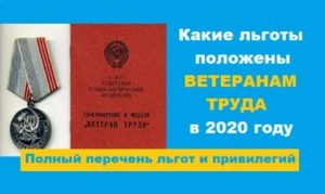 Какие льготы выплачивают ветеранам труда стаж 52 года