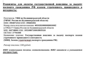 Размер Госпошлины За Утерю Паспорта