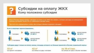 Субсидии для многодетных в 2020 москва жкх