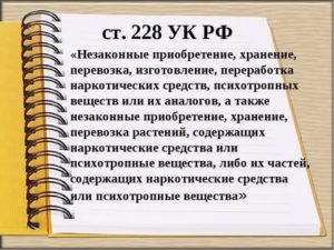 Какой срок за 228 статью