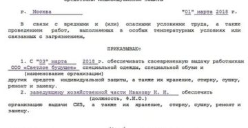 Приказ о сиз в школе