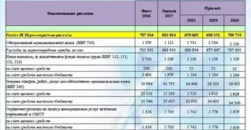 На 2020 год виды расходов 244