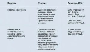 Какое пособие получит несовершеннолетняя мать одиночка в россии
