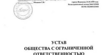 Образец устава переименованного ооо