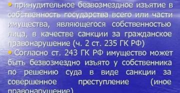 Что могут конфисковать по решению суда