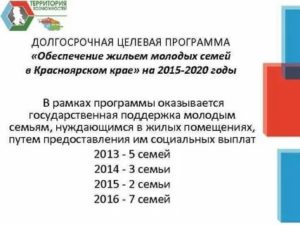 Программы Поддержки Молодых Семей 2020 В Красноярске