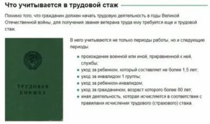 Что Входит В Стаж Для Получения Звания Ветеран Труда В Новосибирской Обл