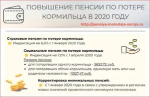 Проиндексируют Ли Пенсию По Потере Кормильца В 2020 Году