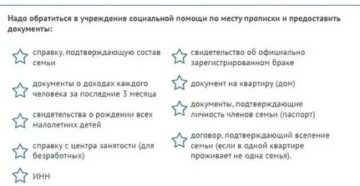 Какие справки нужны для малоимущей семьи 2020 москва официальный сайт