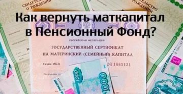 Добровольный Возврат Средств Материнского Капитала В Пенсионный Фонд