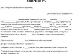 Доверенность На Получение Государственной Услуги